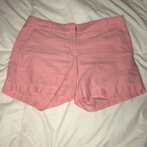 Pink J. Crew 3.5” Chino Shorts